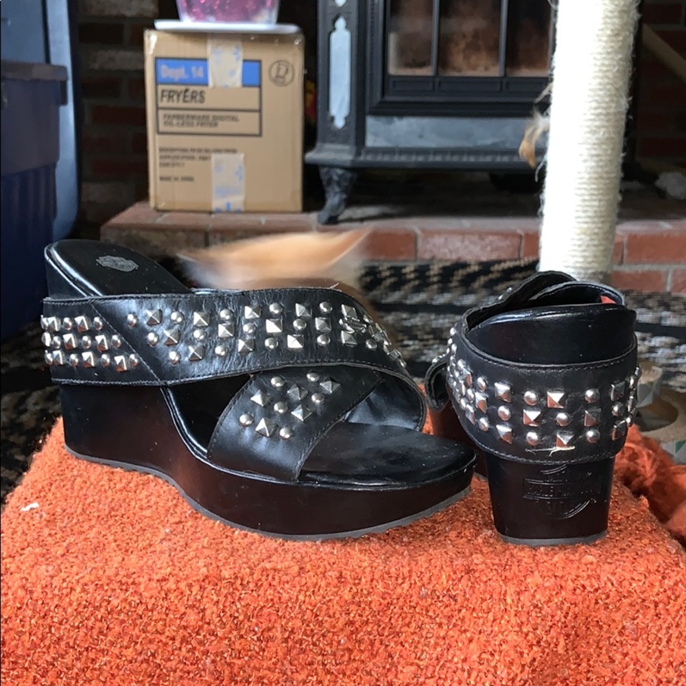 Harley-Davidson Leather Platforms - Size 9